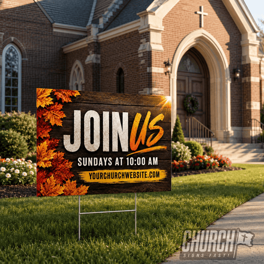 Eye-Catching 18" x 24" Corrugated Plastic Yard Sign for Effective Messaging - Church Signs Fast
