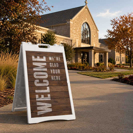 Welcome A-Frame Sign - A Warm Invitation to Your Church Community