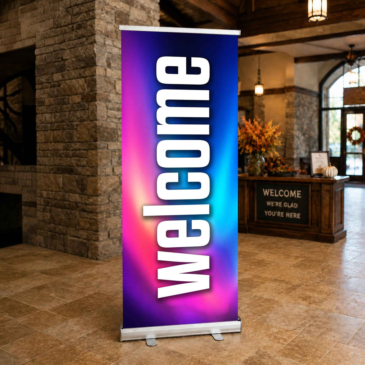 Aurora Church Pop-Up Banner – Welcome Sign