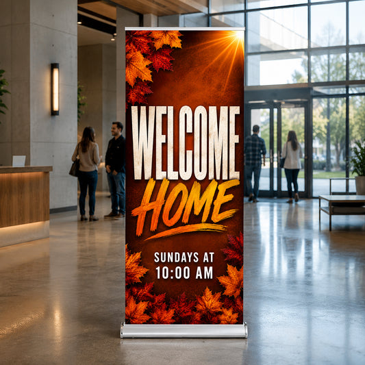 Welcome - Pop-Up Banner - Church Signs Fast