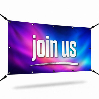 Inviting Community with the Join Us Aurora Church Banner | Stunning Outdoor Vinyl for Sunday Services & Events - Church Signs Fast