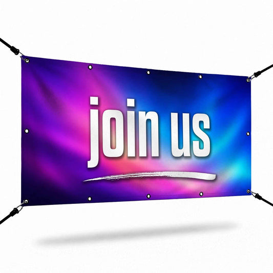 Inviting Community with the Join Us Aurora Church Banner | Stunning Outdoor Vinyl for Sunday Services & Events - Church Signs Fast