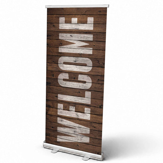 Rustic Welcome Pop-Up Banner