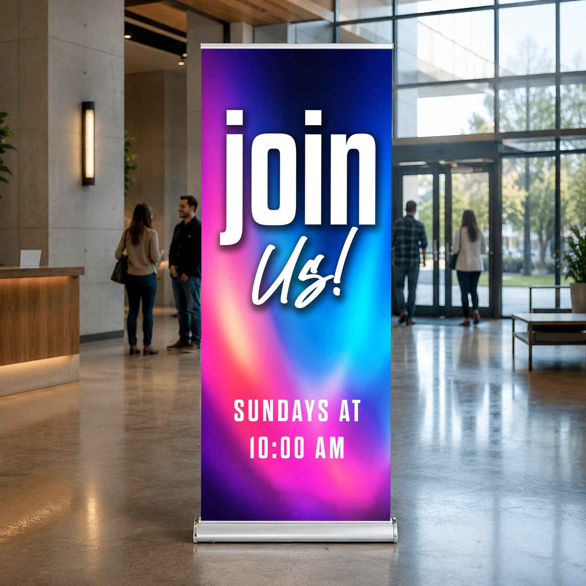 Aurora Church Pop-Up Banner – Join Us Welcome Sign