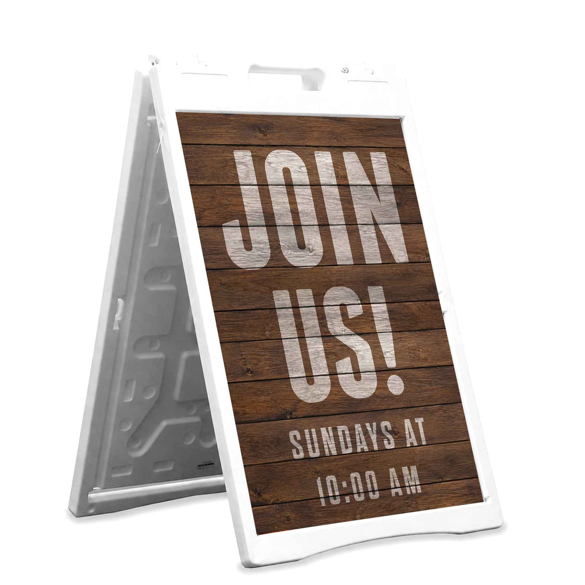 Join Us Hardwood A-Frame Sign: Your Community's Welcoming Beacon