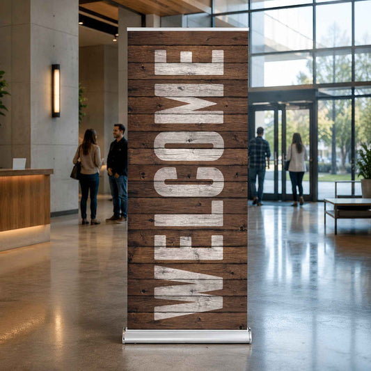 Rustic Welcome Pop-Up Banner