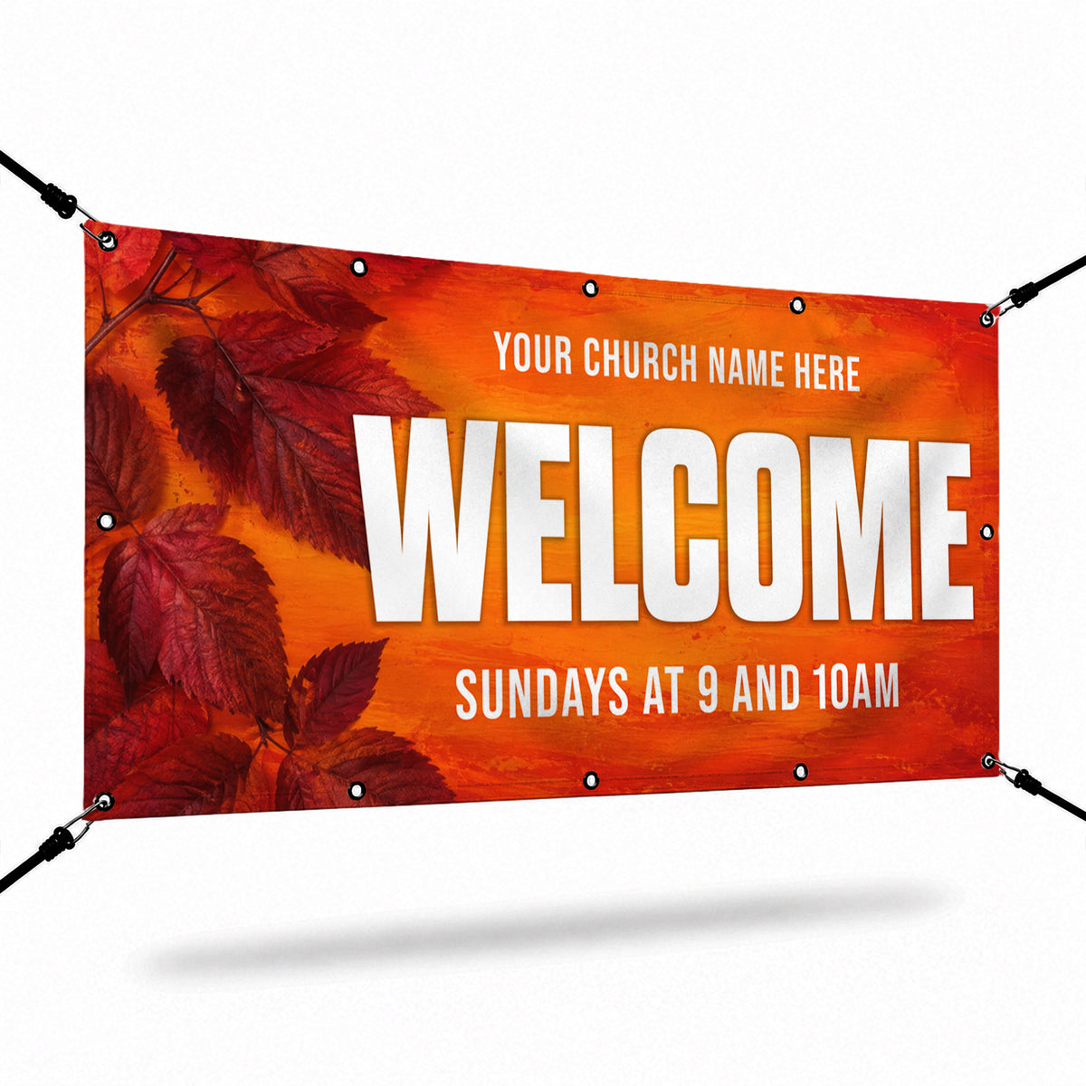 Fall Welcome Church Banner - Church Signs Fast