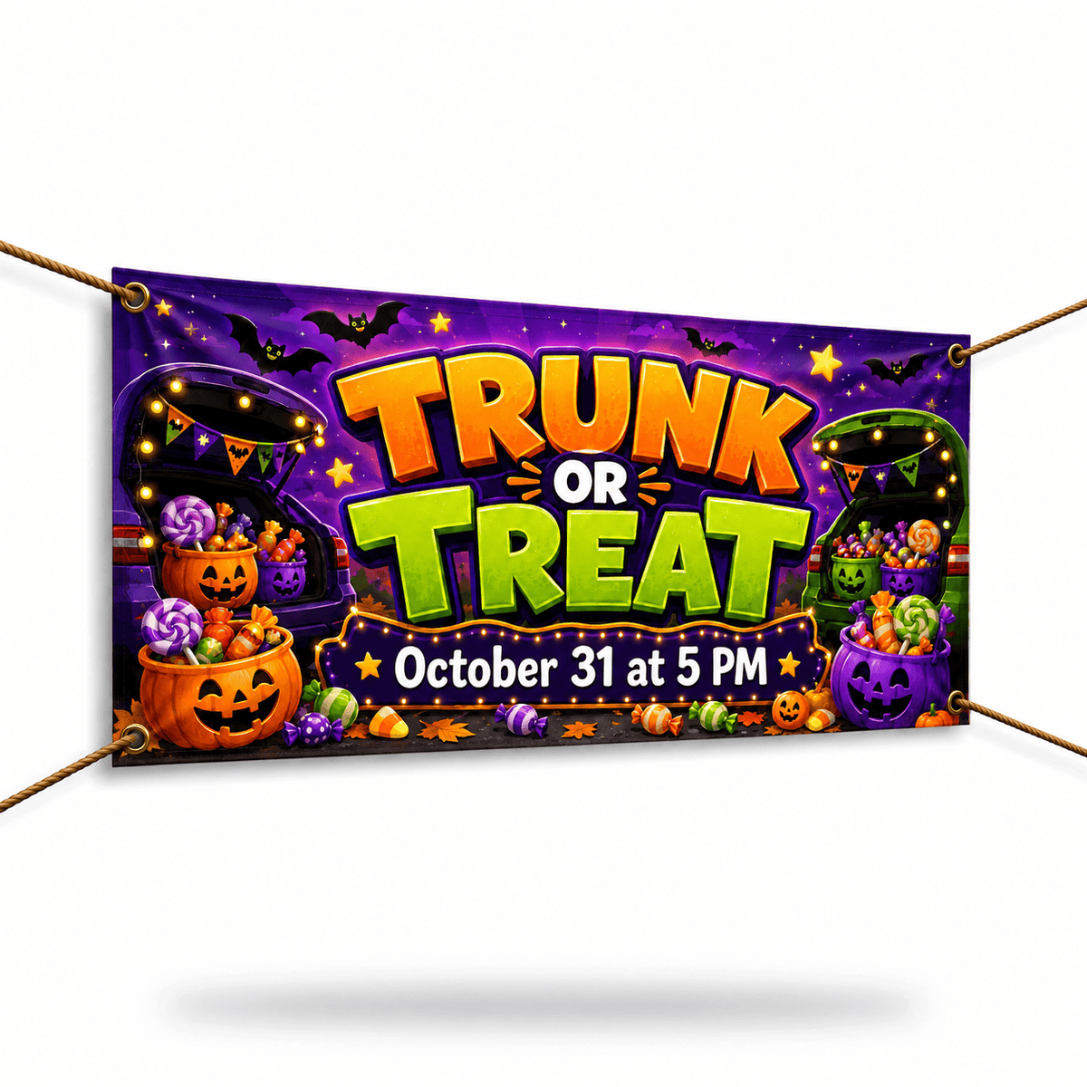 Trunk or Treat Banner | Candy in the Cornfield Church Fall Festival Banner - Church Signs Fast