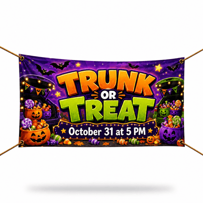 Trunk or Treat Banner | Candy in the Cornfield Church Fall Festival Banner - Church Signs Fast