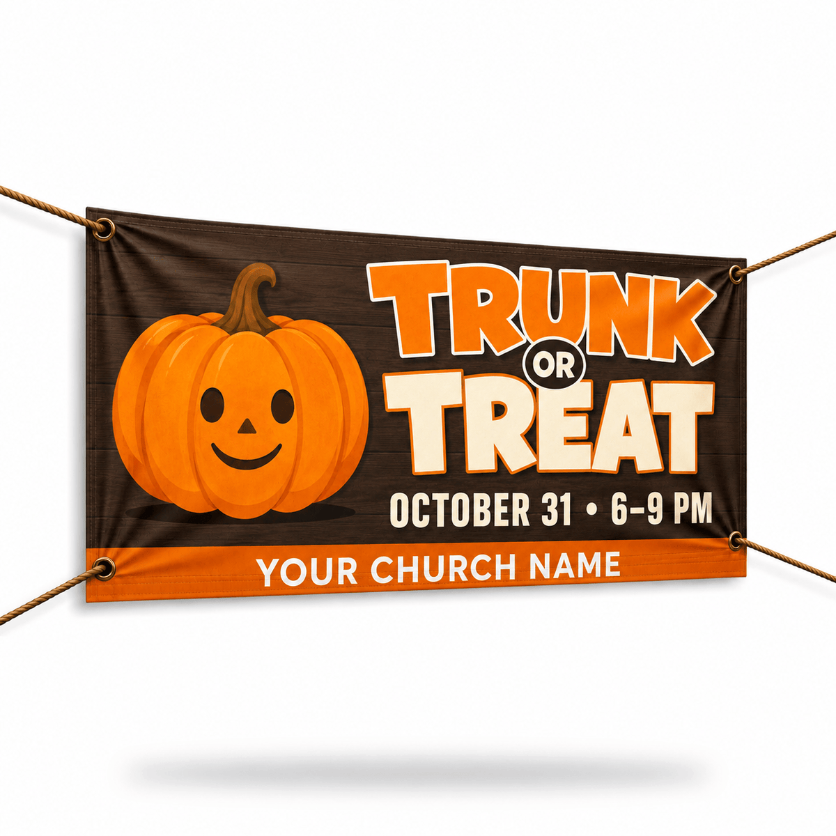Spooktacular Trunk or Treat Church Banner | Outdoor Vinyl Halloween Event Sign for Fall Festivals - Church Signs Fast