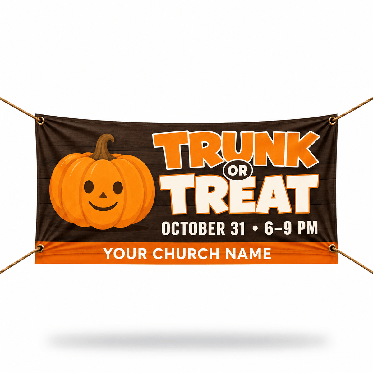 Spooktacular Trunk or Treat Church Banner | Outdoor Vinyl Halloween Event Sign for Fall Festivals - Church Signs Fast