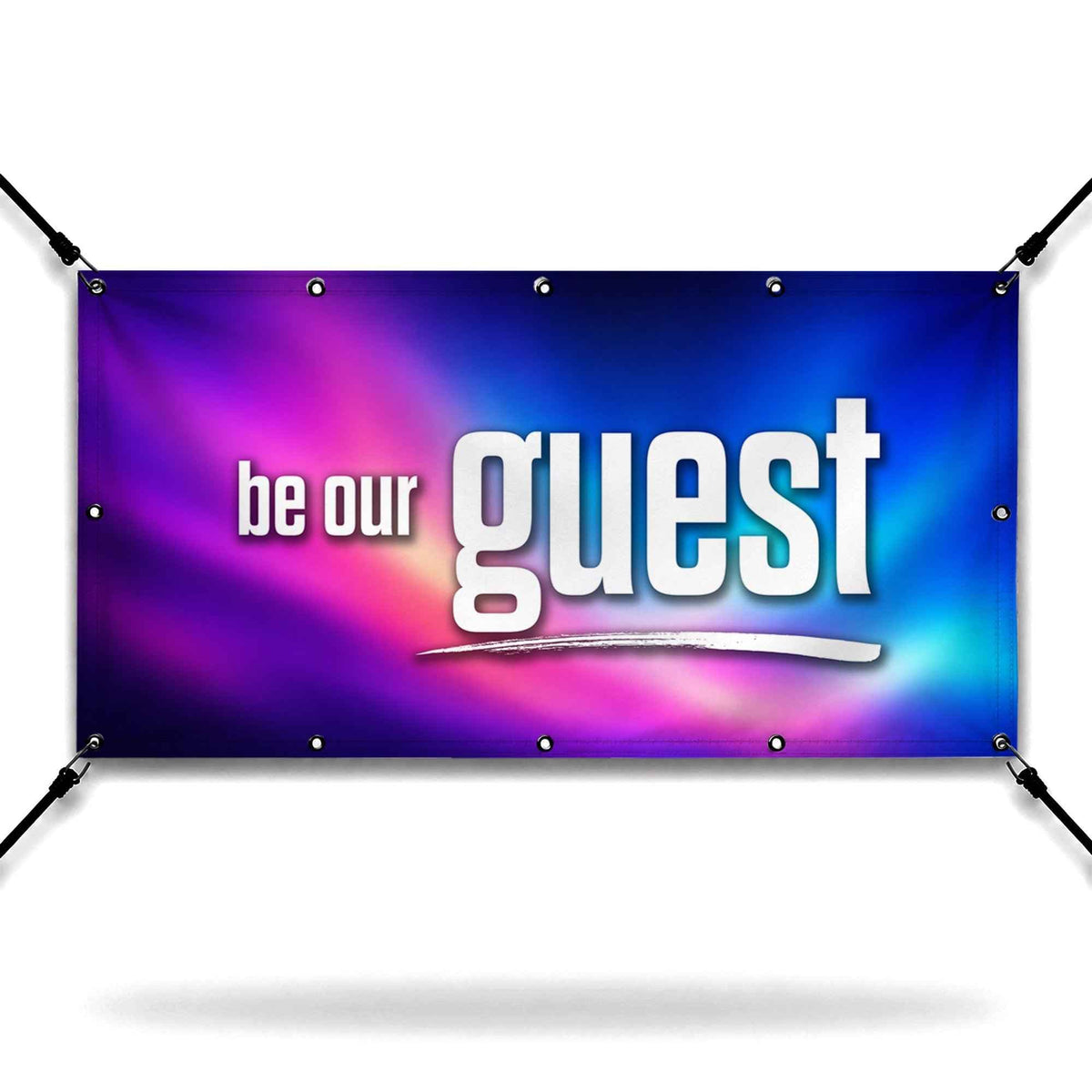 Custom Aurora Vinyl Welcome Banner For Church Entrance - Church Signs Fast