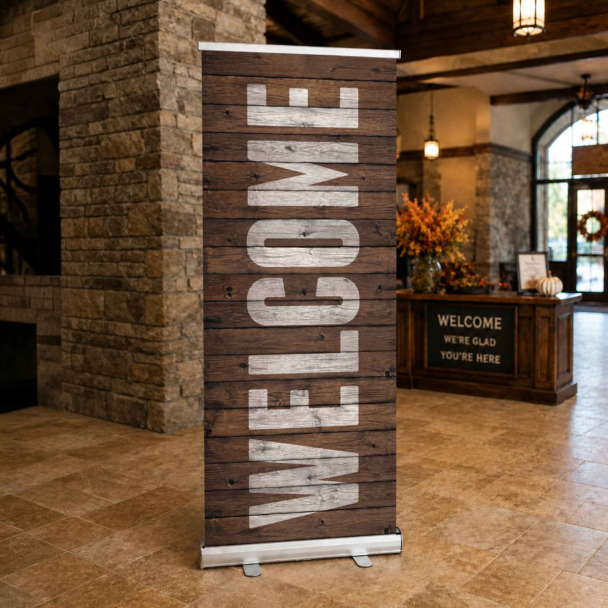 Rustic Welcome Pop-Up Banner