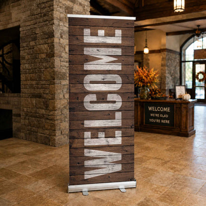 Rustic Welcome Pop-Up Banner