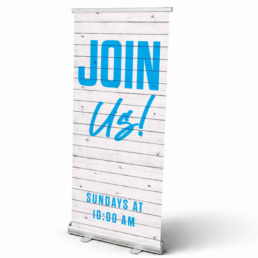 Shiplap Join Us - Welcome Pop-Up Banner