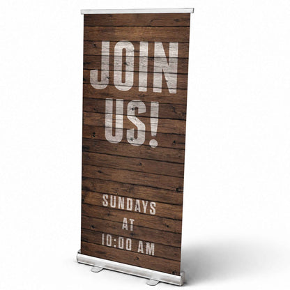 Rustic Join Us - Pop-Up Banner