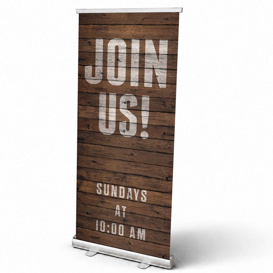 Rustic Join Us - Pop-Up Banner