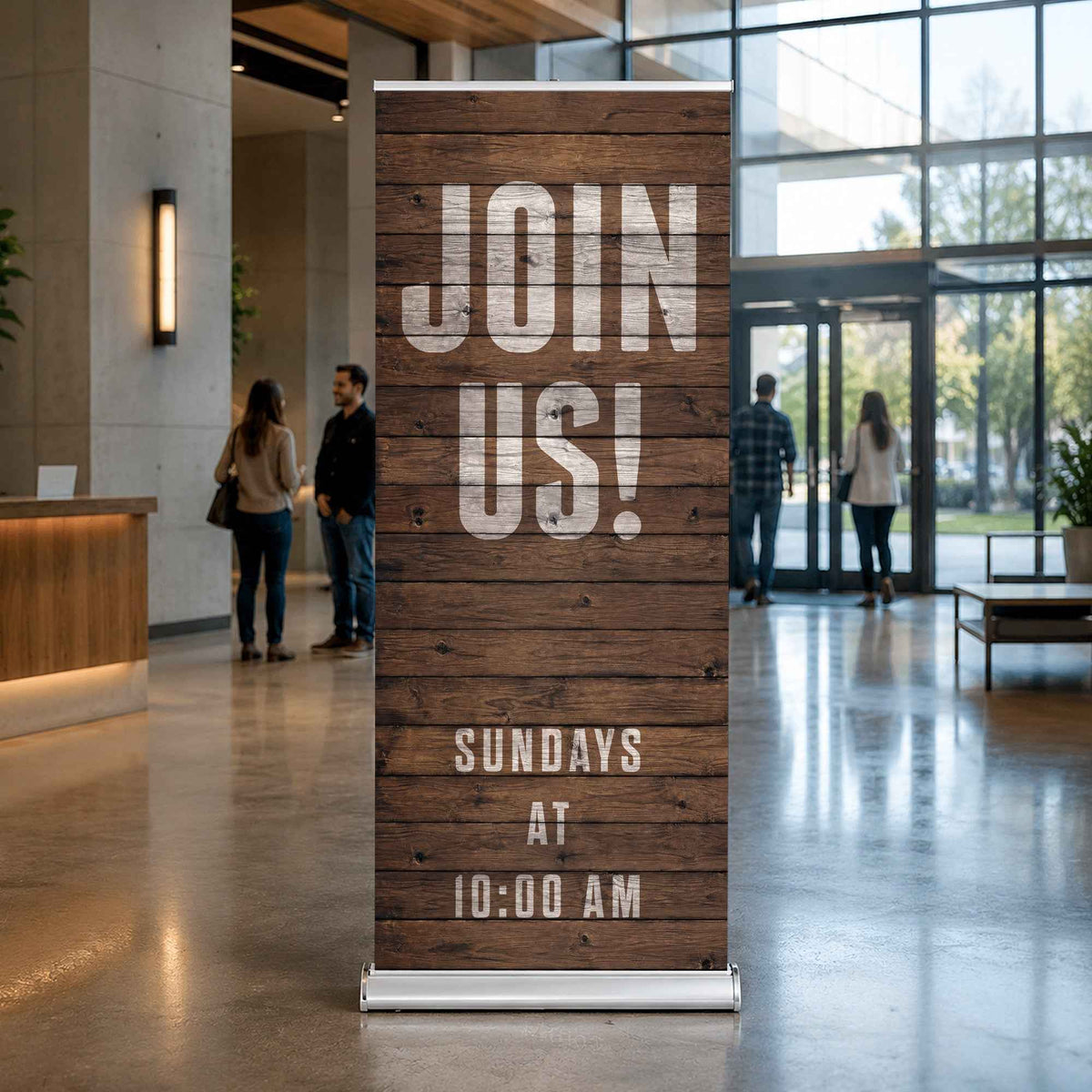 Rustic Join Us - Pop-Up Banner