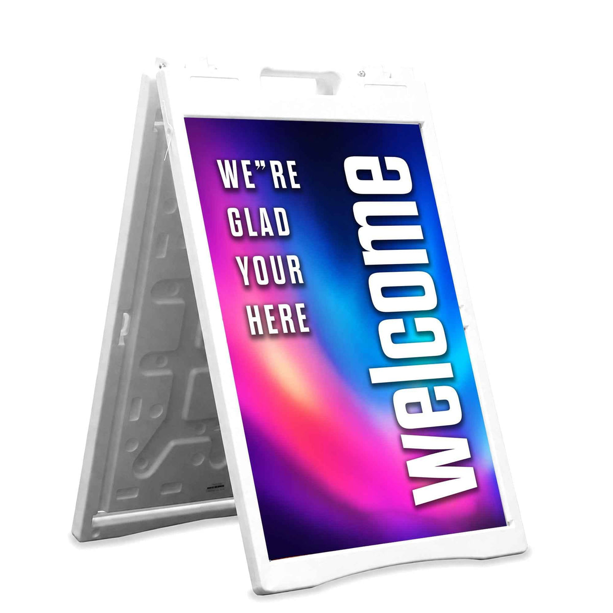 Aurora Bold Welcome Church A-Frame Sign | Outdoor Sidewalk Sign for Church Entrance - Church Signs Fast
