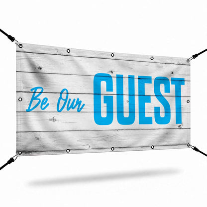 Shiplap Be Our Guest Banner: Welcome Guests with Rustic Elegance