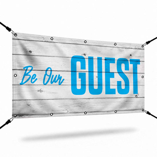 Shiplap Be Our Guest Banner: Welcome Guests with Rustic Elegance