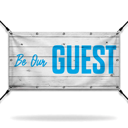 Shiplap Be Our Guest Banner: Welcome Guests with Rustic Elegance