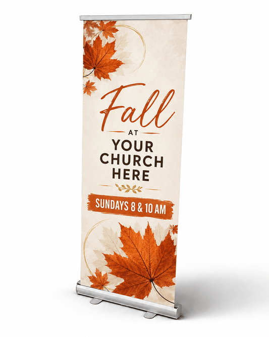 Elevate Your Church Events with Our Custom Fall Pop Up Banner - Church Signs Fast
