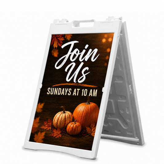 Inviting Church A-Frame Sign for Fall Outreach - Connect with Your Community - Church Signs Fast