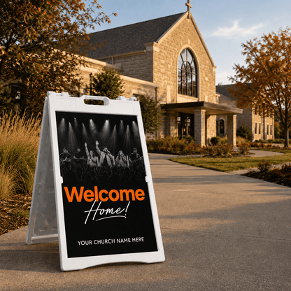Welcome Home Church A-Frame Sign | Vibrant Portable Outdoor Sign for Fall Outreach - Church Signs Fast