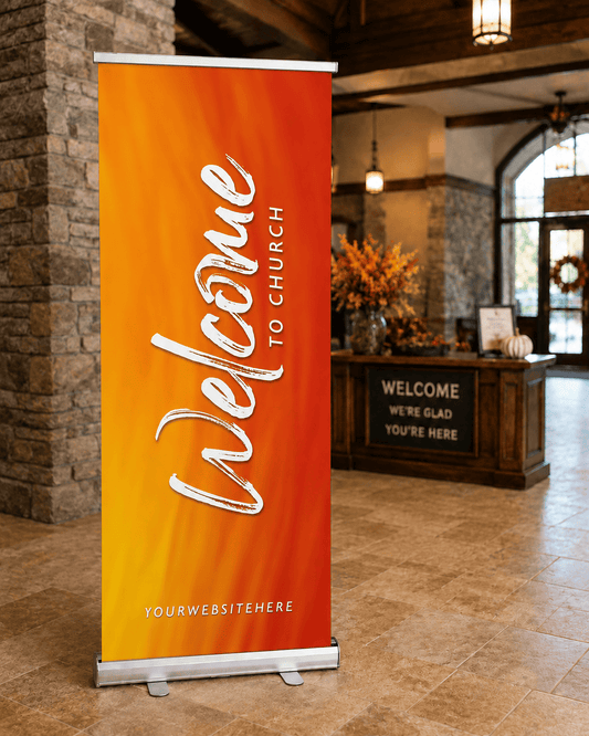 Retractable Fall Welcome Banner: Brighten Your Church Outreach This Autumn - Church Signs Fast