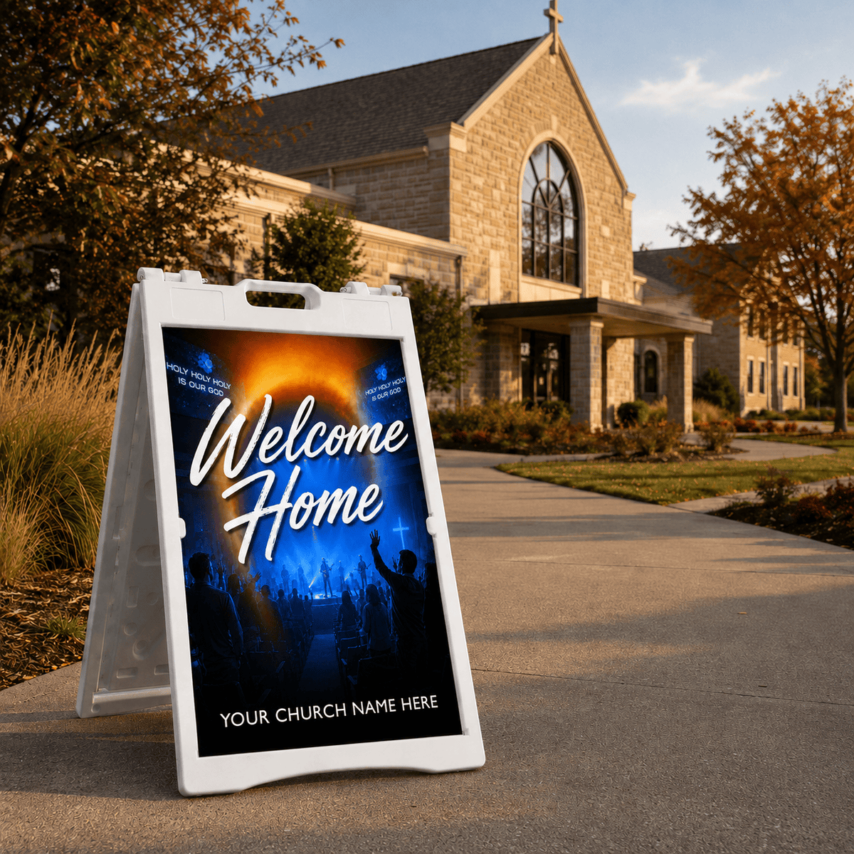 Welcome Home Church Sign - Celebrate Every Sunday with Our Stylish A-Frame Sign - Church Signs Fast