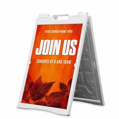 Join Us Church A-Frame Sign | The Ideal Outdoor Sandwich Board for Weekly Services - Church Signs Fast