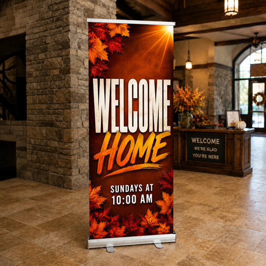 Welcome - Pop-Up Banner - Church Signs Fast
