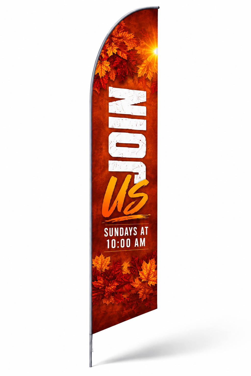 Customizable Church Feather Flag – Personalized Eye-Catching Design for Your Church - Church Signs Fast