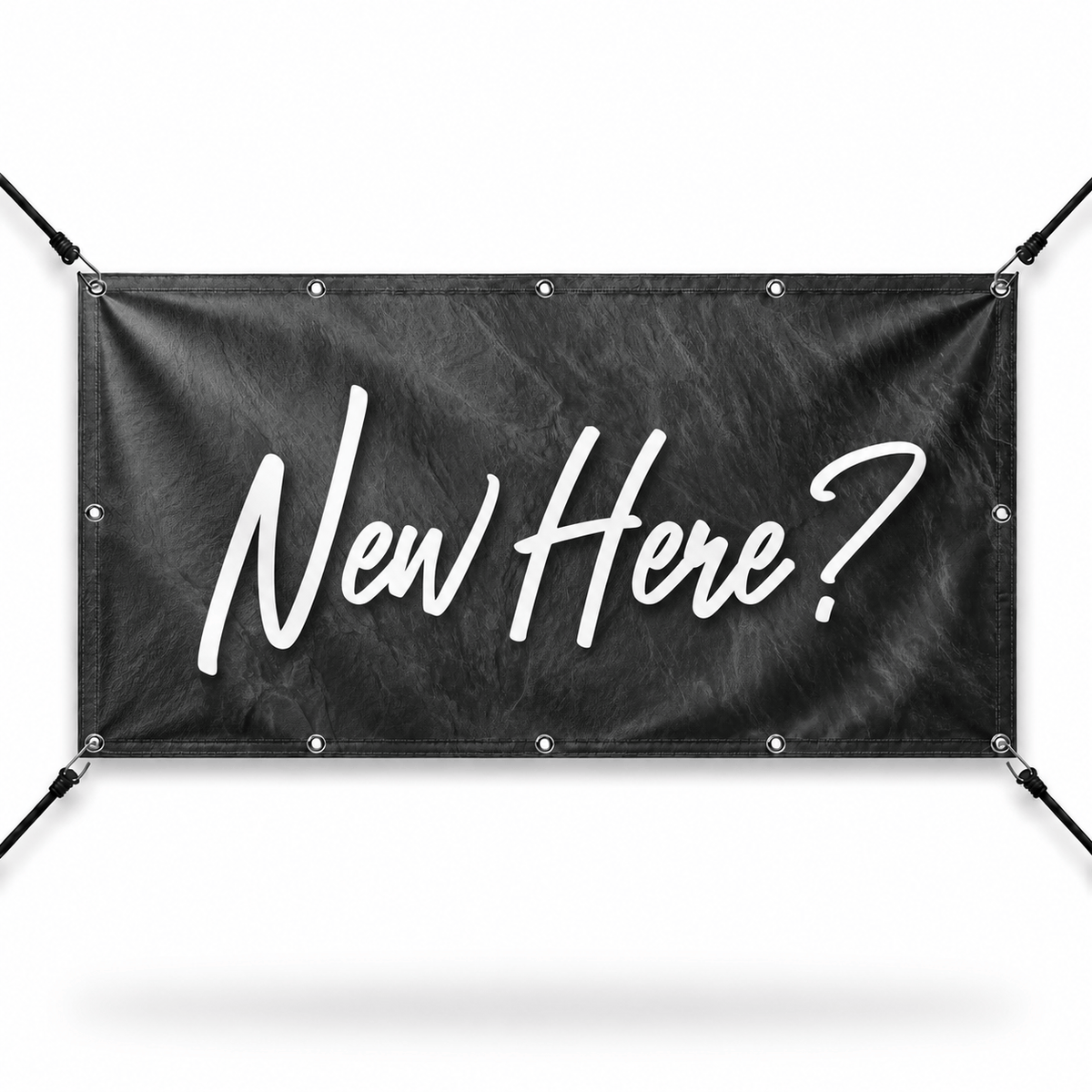 New Here? Church Welcome Banner | Outdoor Vinyl Banner for First-Time Visitors - Church Signs Fast