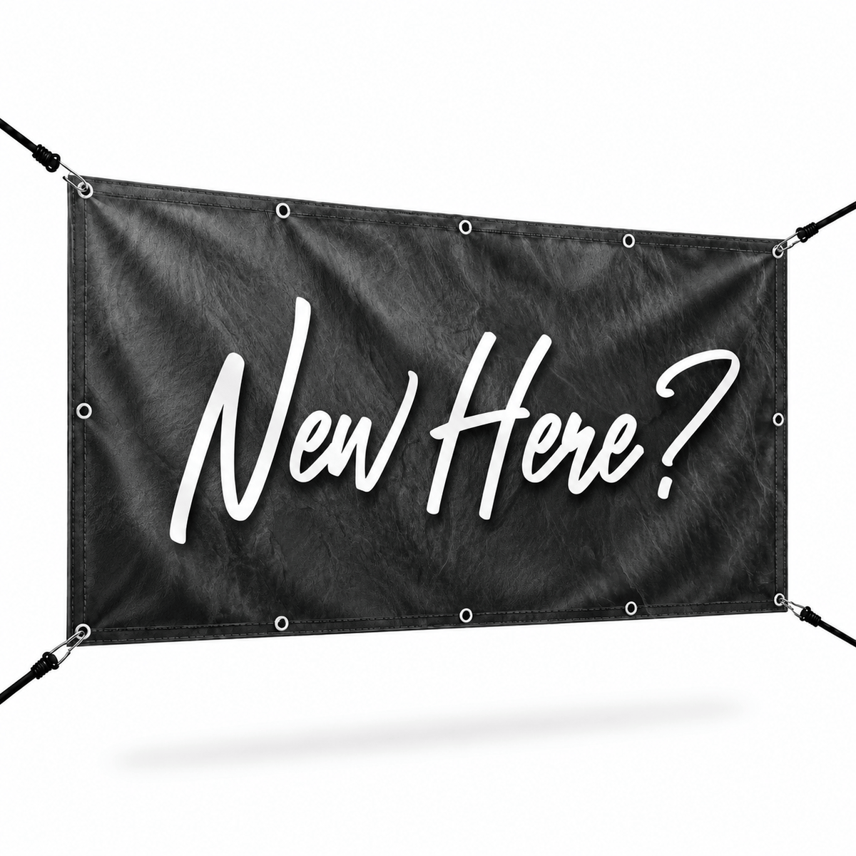 New Here? Church Welcome Banner | Outdoor Vinyl Banner for First-Time Visitors - Church Signs Fast