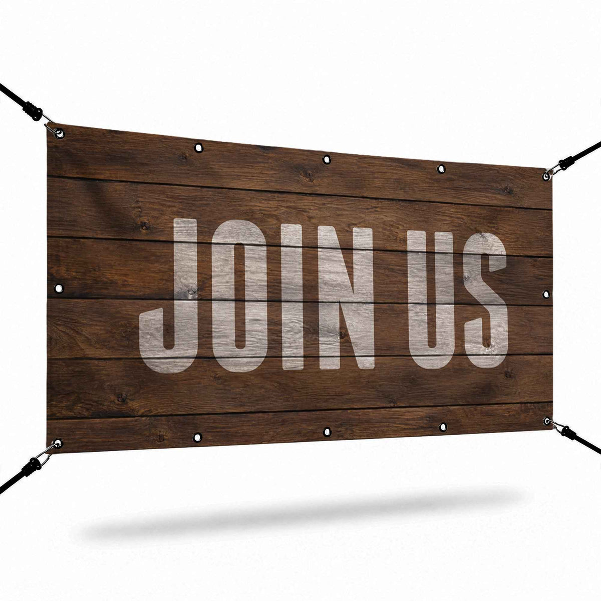 Join Us Hardwood Banner: Elevate Your Church Welcome Experience