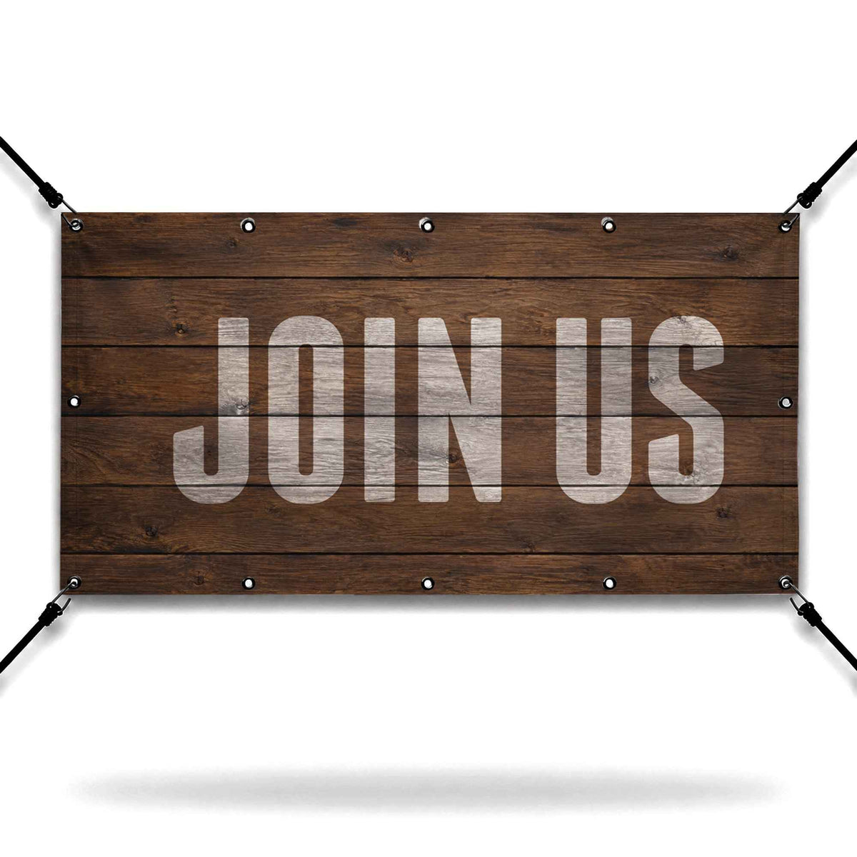 Join Us Hardwood Banner: Elevate Your Church Welcome Experience