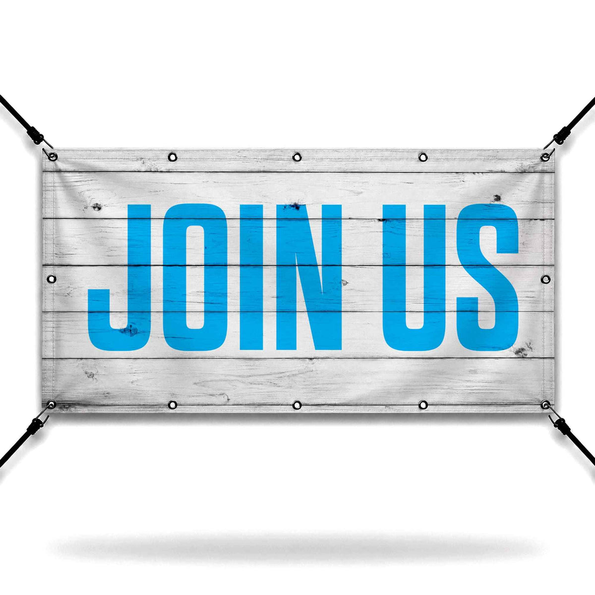 Cheerful Shiplap Join Us Banner: Elevate Your Church's Welcome Experience