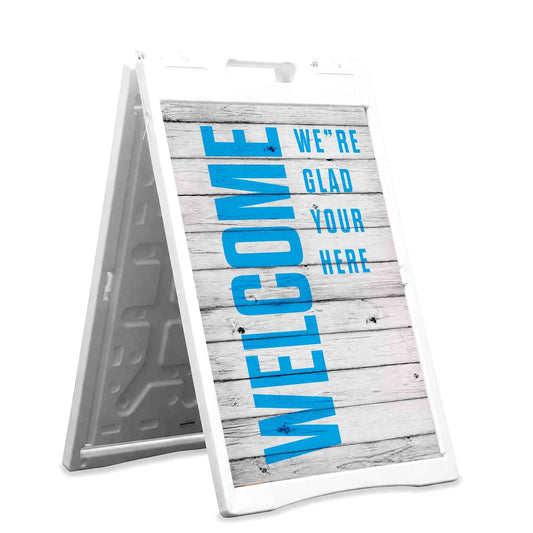 Welcome Shiplap A-Frame Sign - Your Church's First Impression Matters