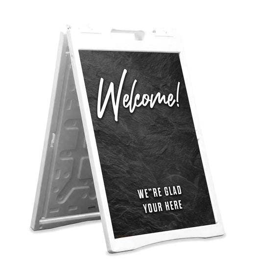 Welcome Slate A-Frame Sign - Church Signs Fast