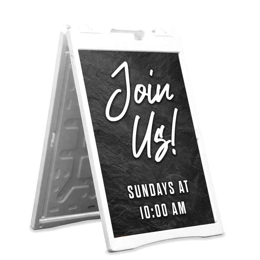 Illuminate Your Church's Message with Our Church A-Frame Sign for Outdoor Use - Church Signs Fast