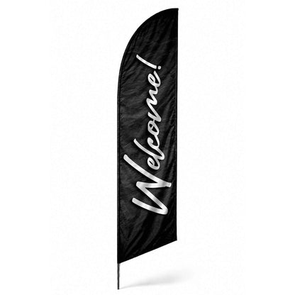 Welcome Church Feather Flag | 14' Outdoor Swooper Flag for Church Entrance - Church Signs Fast
