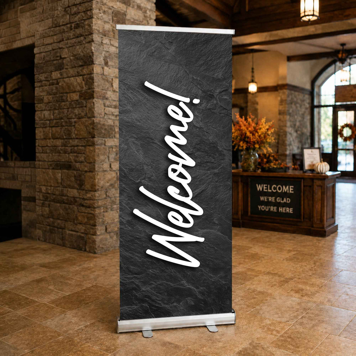 Slate Church Pop-Up Banner –  Welcome Sign