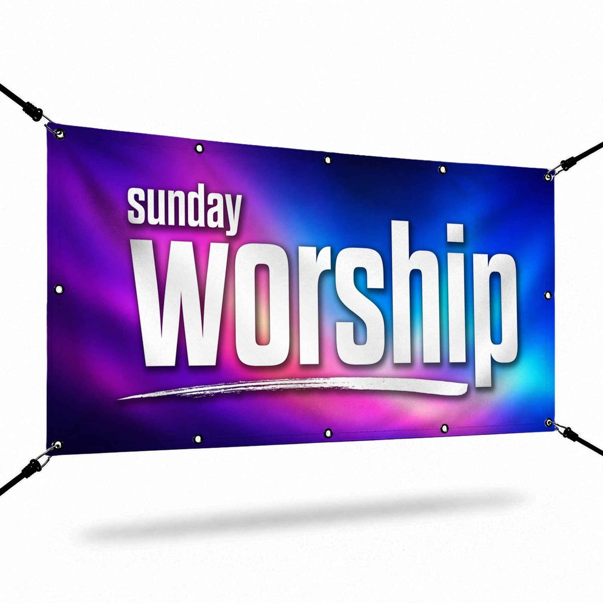 Custom Aurora Vinyl Church Welcome Banner Weather Resistant - Church Signs Fast