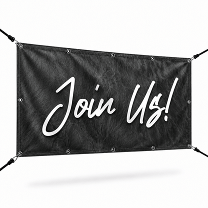 Join Us! Church Banner | Outdoor Vinyl Banner for Sunday Service & Visitor Outreach - Church Signs Fast
