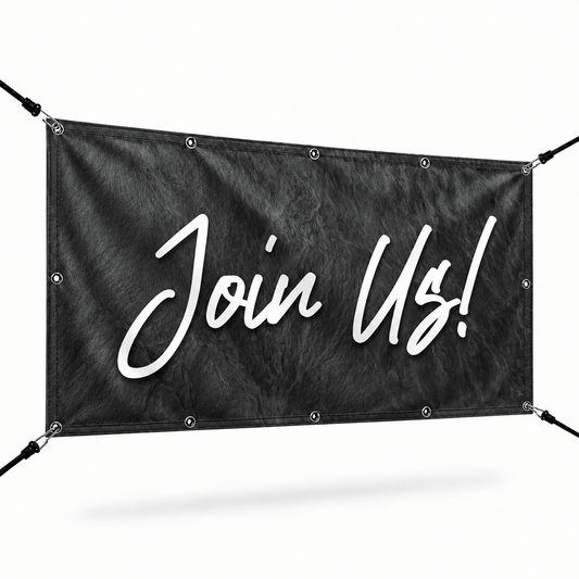 Join Us! Church Banner | Outdoor Vinyl Banner for Sunday Service & Visitor Outreach - Church Signs Fast