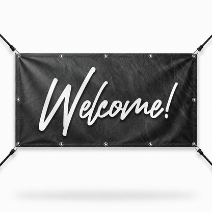 Welcome! Church Banner | Outdoor Vinyl Welcome Banner for Church Entrance & Visitor Outreach - Church Signs Fast