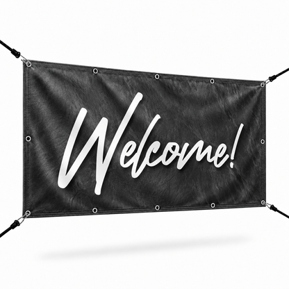Welcome! Church Banner | Outdoor Vinyl Welcome Banner for Church Entrance & Visitor Outreach - Church Signs Fast