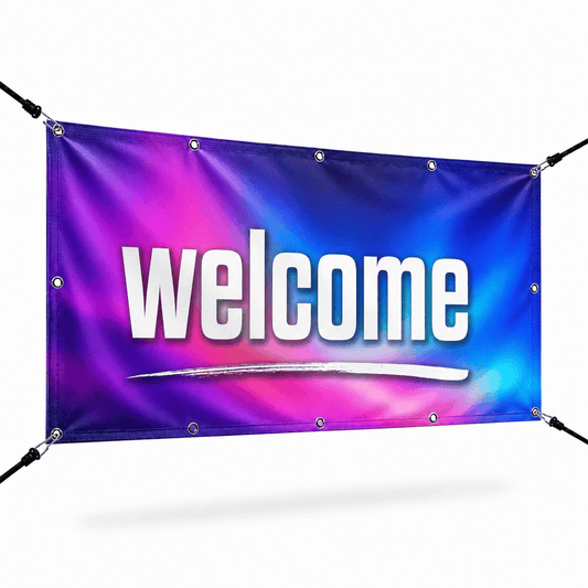 Transform Your Church Entrance with the Stunning Aurora Welcome Banner - Church Signs Fast